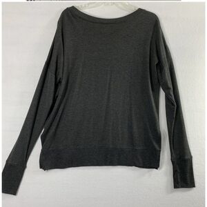 Scorpio SOL Top Womens Medium Gray Athletic Wear Running Slit Thumb Long Sleeve